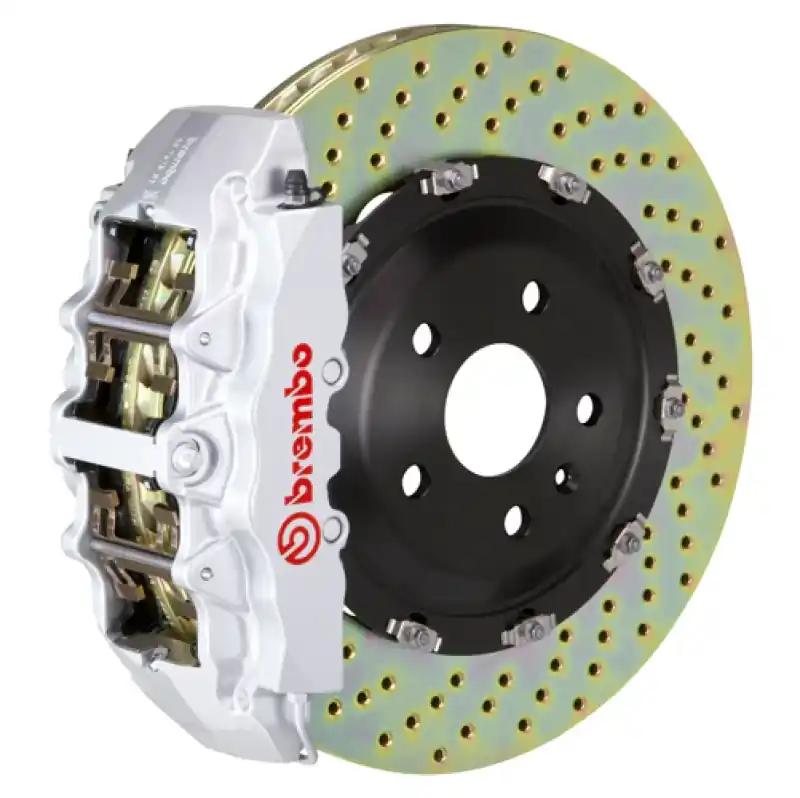 Brembo 00-06 Suburban Front GT BBK 6 Piston Cast 2pc 380x34 2pc Rotor Drilled-Silver One Day Deal
