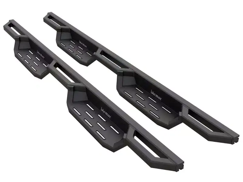 Fresh Stock APS Black Square Tube Drop Style Nerf Bars IA04NBJ8B | RealTruck
