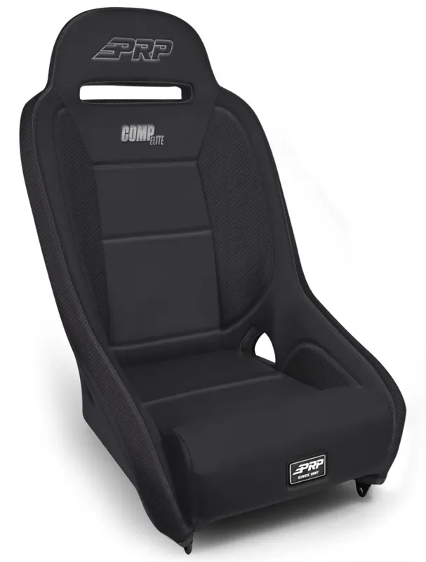 PRP Comp Elite Suspension Seat - Black Vinyl - Black Free Returns