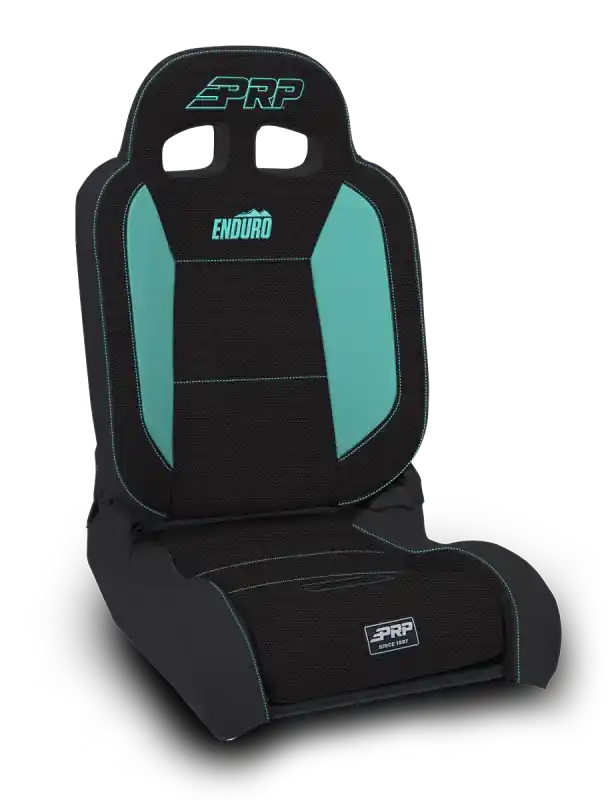 Get Yours PRP EnduroDaily Reclining Suspension Seat - Black/Teal Tweed - Passenger