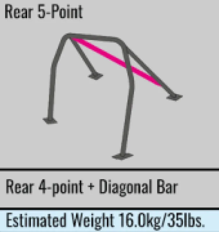 New Arrival Cusco Safety 21 2-Passenger 5-Point REAR BLK Roll Cage Subaru WRX GDA 01-07 (S/O/No Cancel)
