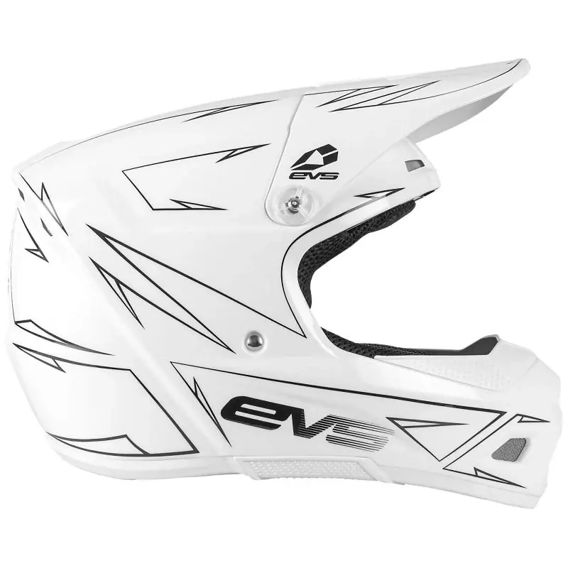 EVS T3 Pinner Helmet White Youth - Small High Quality