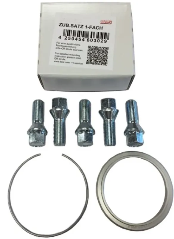 BBS PFS KIT - Volvo S60 - Includes 70mm OD - 63.3mm ID Ring / 70mm Clip / Lug Bolts Fresh Stock