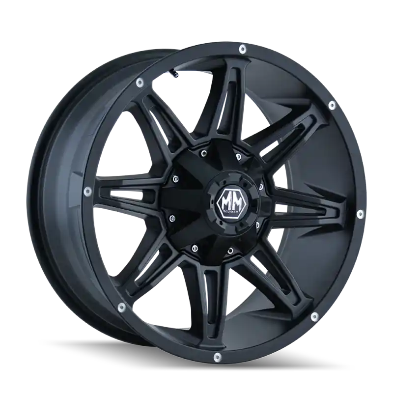 Weekend Sale Mayhem 8090 Rampage 20x10 / 8x165.1 BP / -25mm Offset / 130.8mm Hub Matte Black Wheel