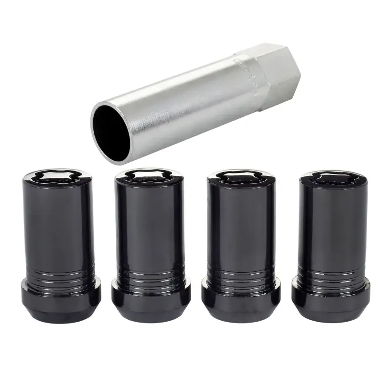 McGard Wheel Lock Nut Set - 4pk. (Tuner / Cone Seat) M14X1.5 / 22mm Hex / 1.648in. Length - Black Super Sale