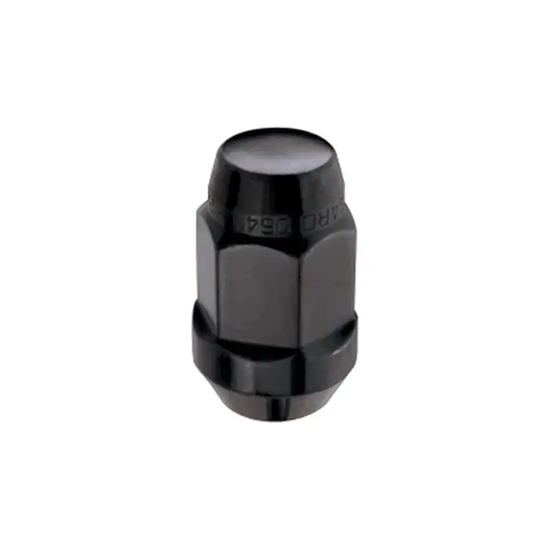 McGard Hex Lug Nut (Cone Seat Bulge Style) M12X1.5 / 3/4 Hex / 1.45in. Length (Box of 144) - Black Best Choice