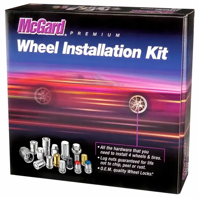 McGard 5 Lug Hex Install Kit w/Locks (Cone Seat Nut) 7/16-20 / 13/16 Hex / 1.5in. Length - Chrome Direct From Factory