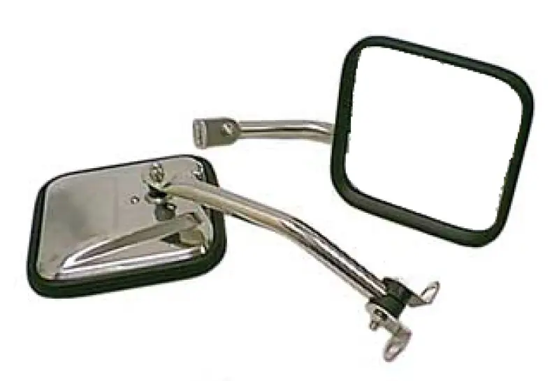 Flash Sale Rugged Ridge 87-95 Jeep Wrangler YJ Stainless Steel CJ-Style Side Mirror Kit