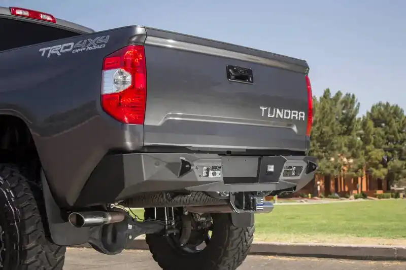 Trusted Brand Addictive Desert Designs 2014+ Toyota Tundra Stealth Fighter Rear Bumper w/ Backup Sensor Cutouts