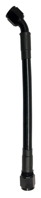 Fragola -10AN Ext Black PTFE Hose Assembly Straight x 45 Degree 48in Shop Now