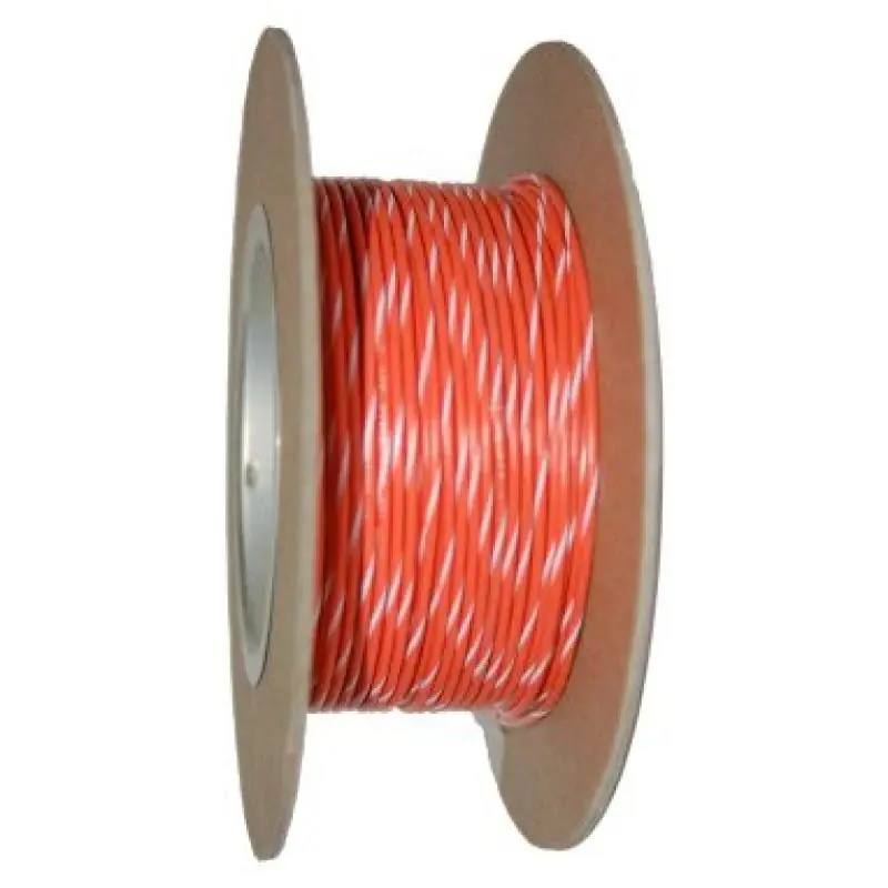 Trending NAMZ OEM Color Primary Wire 100ft. Spool 20g - Orange/White Stripe