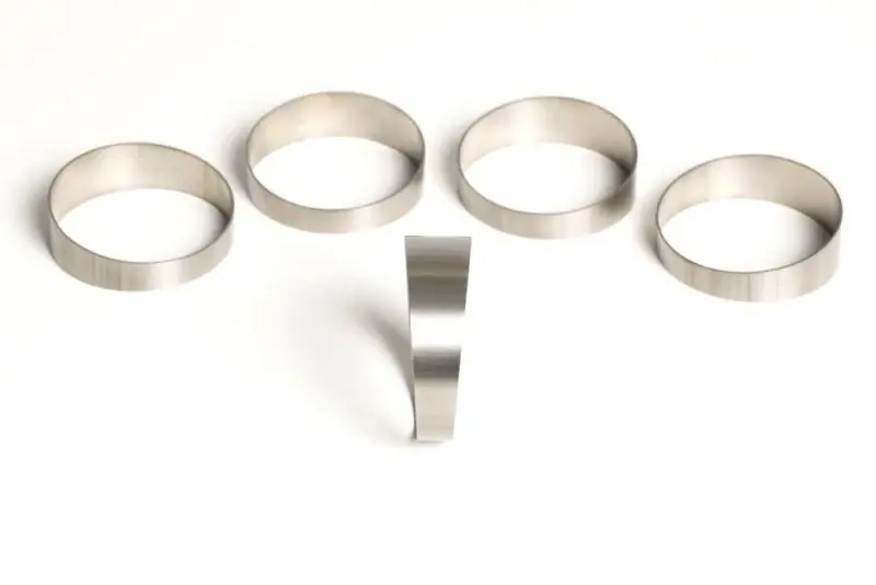 Crafted Ticon Industries 2.5in 45 Degree 3.75in CLR Loose Radius 1.2mm/.047in Wall Titanium Pie Cuts - 5pk