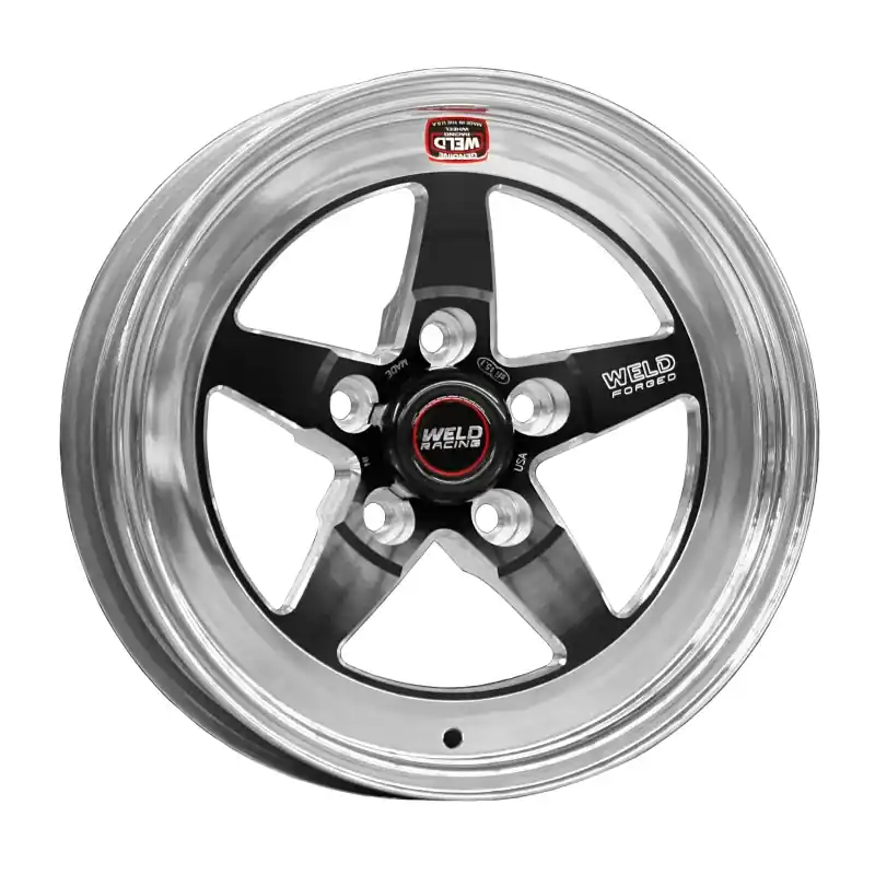 Fresh Stock Weld S71 15x5 / 4x108mm BP / 3.5in. BS Black Wheel (Low Pad) - Non-Beadlock