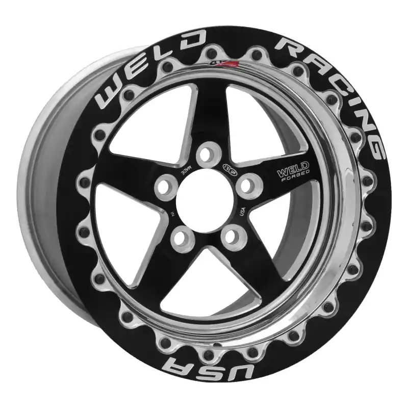 Limited Time Weld S71 15x9.33 / 5x120mm BP / 6.5in. BS Black Wheel (Medium Pad) - Black Single Beadlock MT