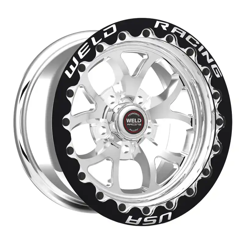 Weld S76 17x10 / 5x115 BP / 6.7 BS Polished Wheel (High Pad) - Black Single Beadlock Must Have
