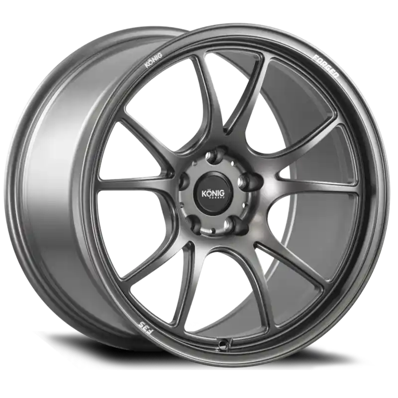 Konig Forged F3S 18X9.5 5X114.3 ET35 Satin Charcoal Knurled Bead Crafted