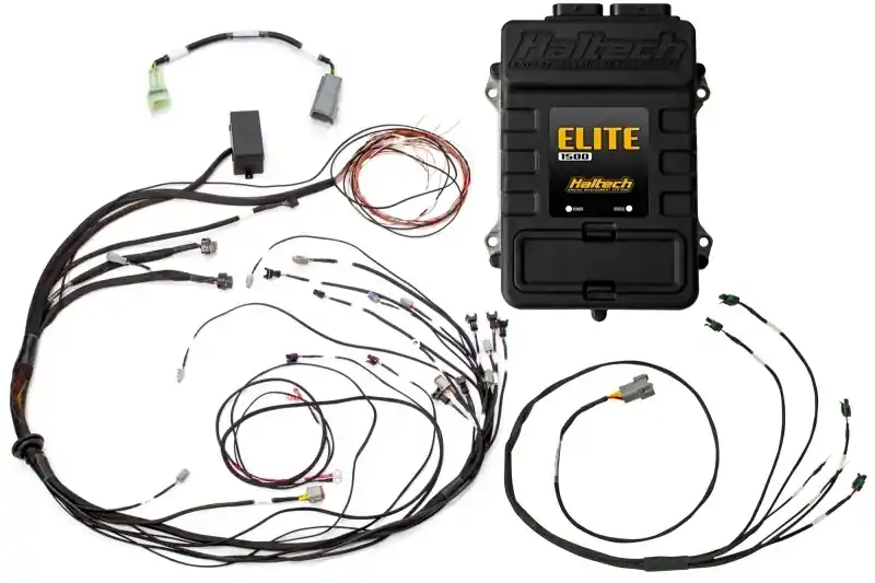 Price Cut Haltech Elite 1500 Terminated Harness ECU Kit w/ Square EV1 Injector Connectors