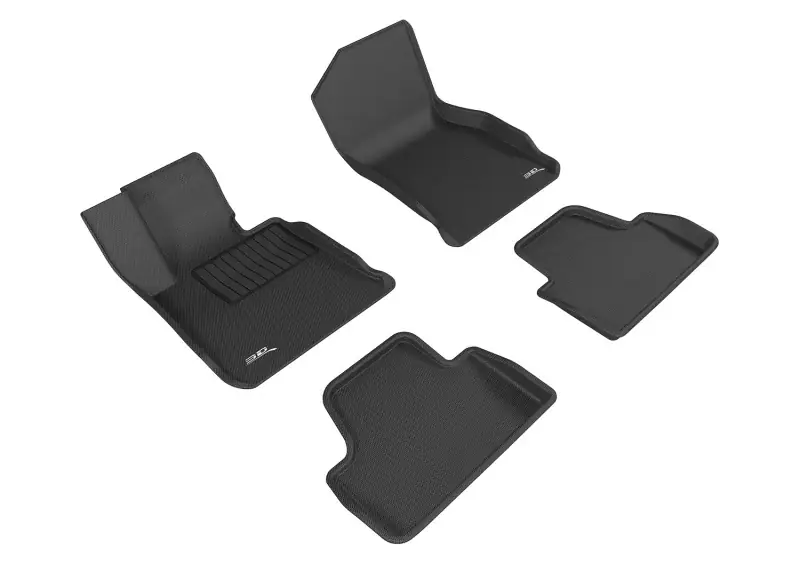 3D MAXpider 14-20 BMW 4 Series Convertible (F33) RWD Kagu 1st & 2nd Row Floormat - Black Limited Offer