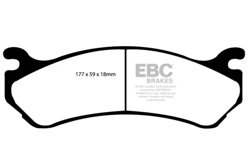 EBC 02 Cadillac Escalade 5.3 (Akebono rear caliper) Ultimax2 Front Brake Pads Popular