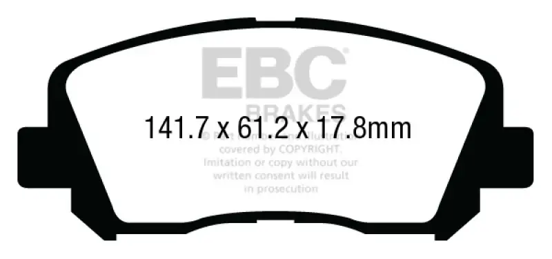 Secure Checkout EBC 15+ Chrysler 200 2.4 Greenstuff Front Brake Pads