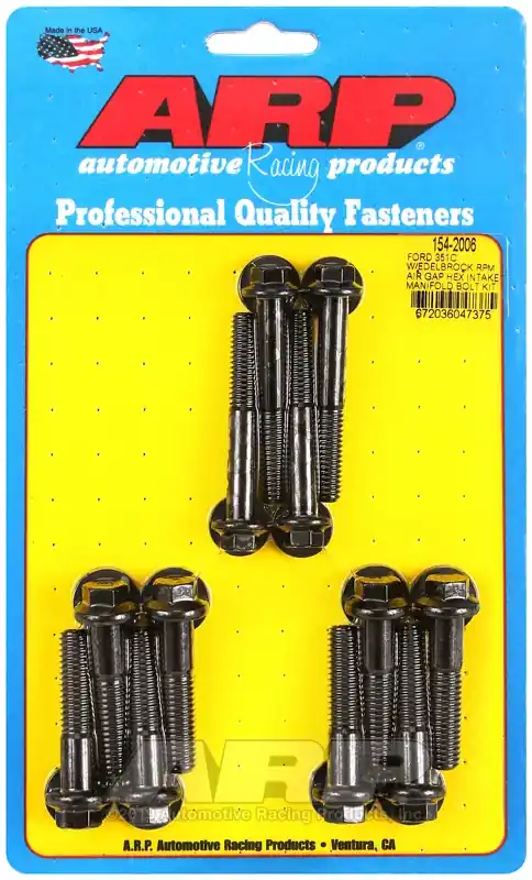 ARP Ford 351C w/Edelbrock RPM air gap hex intake manifold bolt kit One Day Deal
