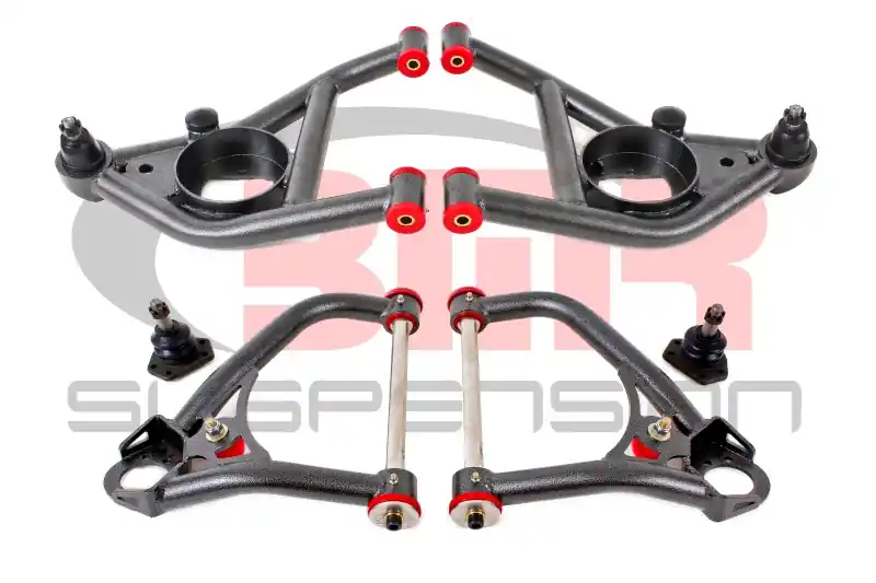 Premium BMR 67-69 1st Gen F-Body Upper And Lower A-Arm Kit - Black Hammertone