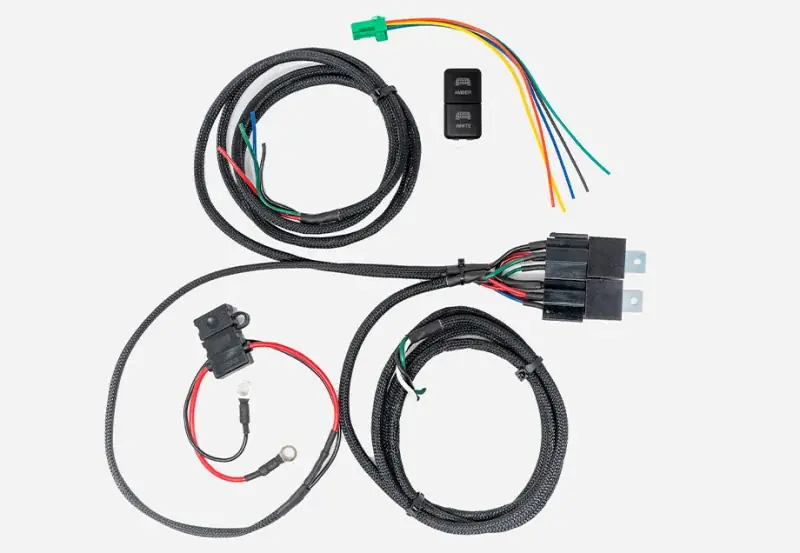 Cali Raised Wiring Harness For Dual Function Light Bar - Short Switch Best Seller
