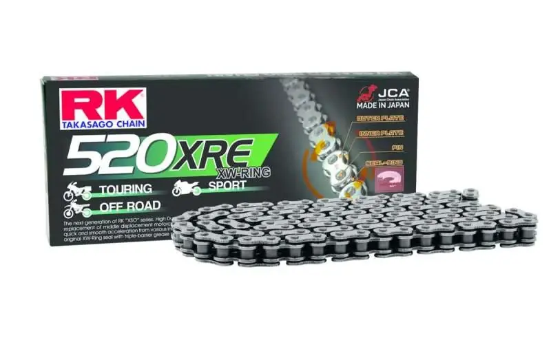 Certified RK Chain 520XRE-74L XW-RING NATURAL