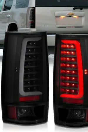 ANZO 2007-2014 Chevy Tahoe LED Taillight Plank Style Black w/Smoke Lens Professional Grade