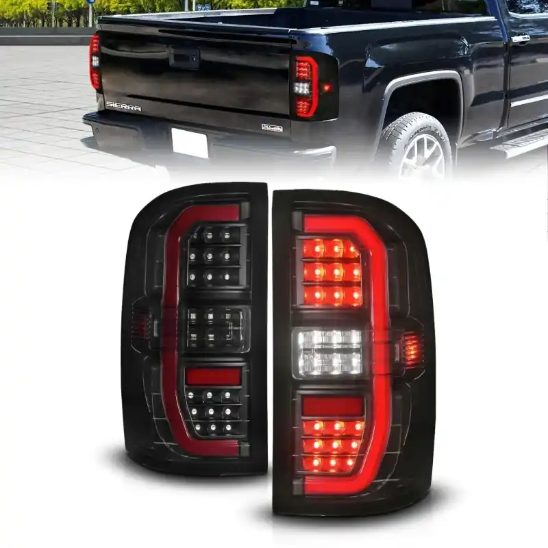 ANZO 14-18 GMC Sierra 1500 Full LED Taillights Black Housing Smoke Lens (w/C Light Bars) Order Now