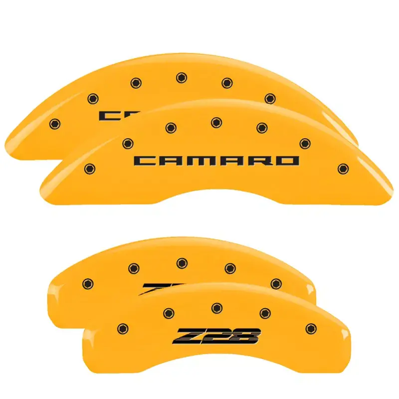 Direct From Factory MGP Brake Caliper Covers with Camaro and Z28 Logo; Yellow; Front and Rear