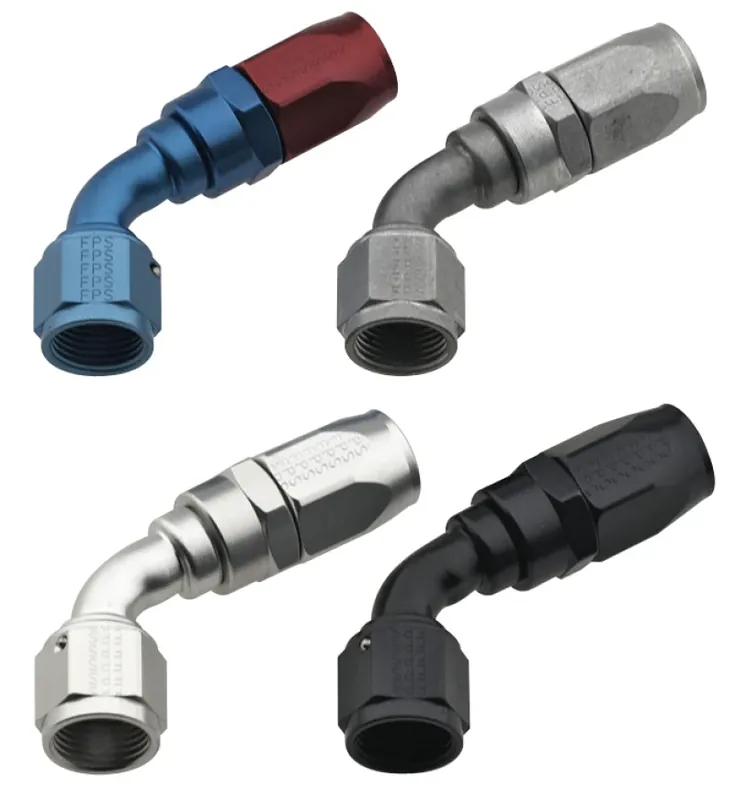 Exclusive Offer Fragola -8AN x 60 Degree Power Flow Hose End - Blue/Red