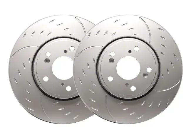SP Performance Diamond Slot Rotors with Silver ZRC Coating; Front Pair Save Now