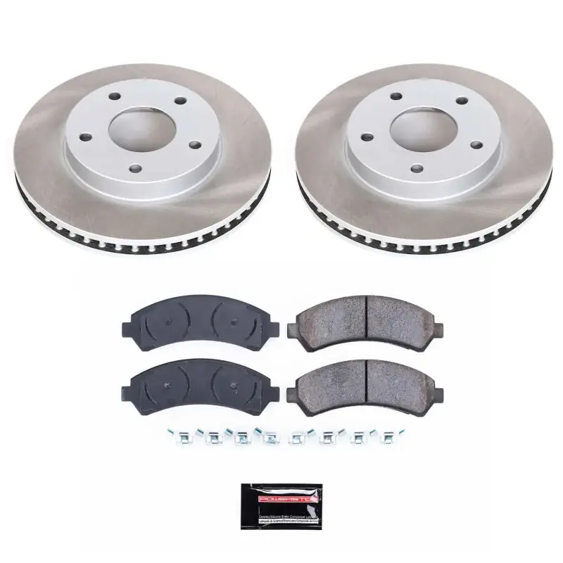 Power Stop 97-01 Oldsmobile Bravada Front Semi-Coated Rotor Kit — PMD Premier Motoring Development Certified