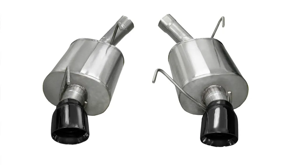 Must Have Corsa Performance 2.5in. Axle-Back Sport Dual Exhaust Black 4.0in. Tips 05-10 Mustang GT 4.6L/Shelby GT500 5.4L - 14311BLK