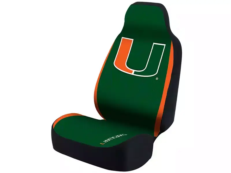 New Release University of Miami Green Seat Cover USCSELA069 | RealTruck