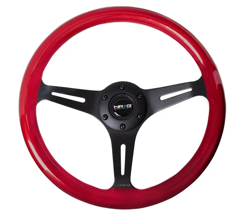Seasonal Sale NRG Classic Wood Grain Steering Wheel (350mm) Red Pearl/Flake Paint w/ — PMD Premier Motoring Development