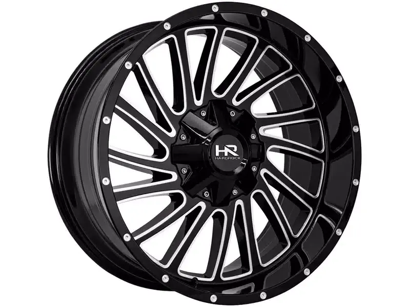 Professional Grade Hardrock Milled Gloss Black OverDrive Wheel H708-209094000GBM | RealTruck