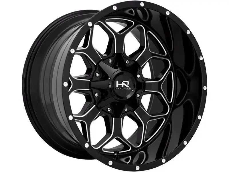 Trending Hardrock Milled Gloss Black Indestructible Wheel H712-221037125GBM | RealTruck