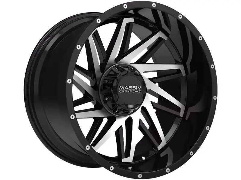 Massiv Off-Road Machined Gloss Black OR-3 Wheel MAS-OR3-21230-N44BM | RealTruck Final Sale