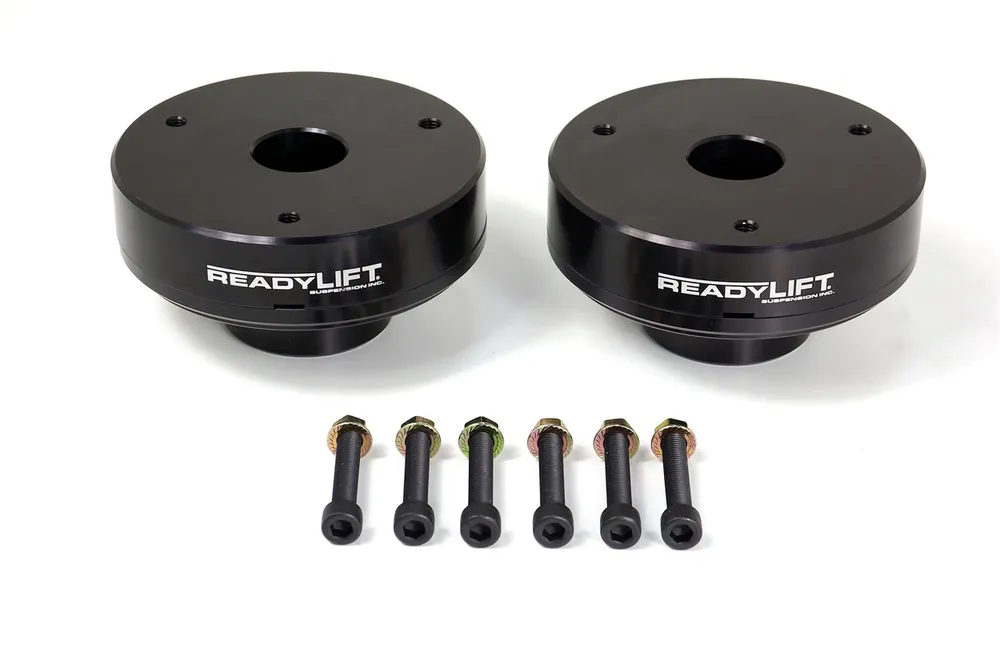 Mega Sale ReadyLIFT 07-13 Avalanche T6 Billet Front Leveling Kit 2.25 in. Lift Anodized Black Allows Up To A 33in. Tire May Req. Minor Trim Of Inr FndrWell Rec. Install RrClSpcr For Level Or SlightRakeStance - T6-3085-K