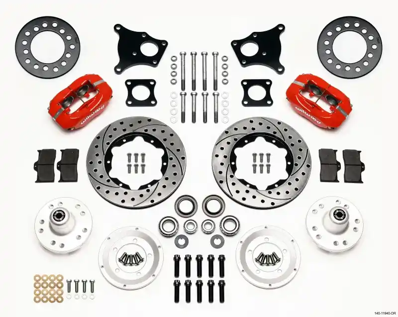 Holiday Sale Wilwood Forged Dynalite Front Kit 11.00in Drill-Red AMC 71-76 OE Disc— PMD Premier Motoring Development