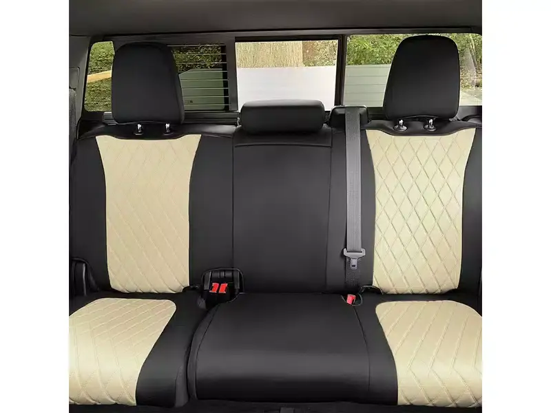 Super Sale FH Group Neoprene Custom Fit Seat Covers CM5009BEIGE-REAR-RT | RealTruck