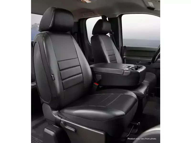 Fia Leather Lite Custom Seat Covers SL68-19 BLK/BLK | RealTruck Special Offer