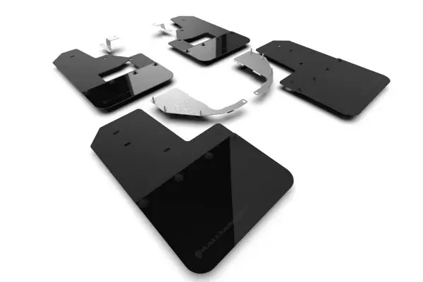 Free Delivery Rally Armor 21-25 Ford Bronco (Steel Bmpr + RB - NO Rptr/Sprt) Blk Mud Flap w/Met. Blk Logo
