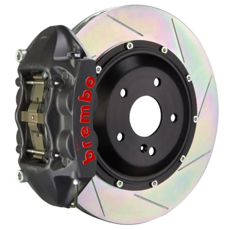 Instant Buy Brembo 15-23 Mustang Rear GTS BBK 4 Piston Cast 380x28 2pc Rotor Slott — PMD Premier Motoring Development