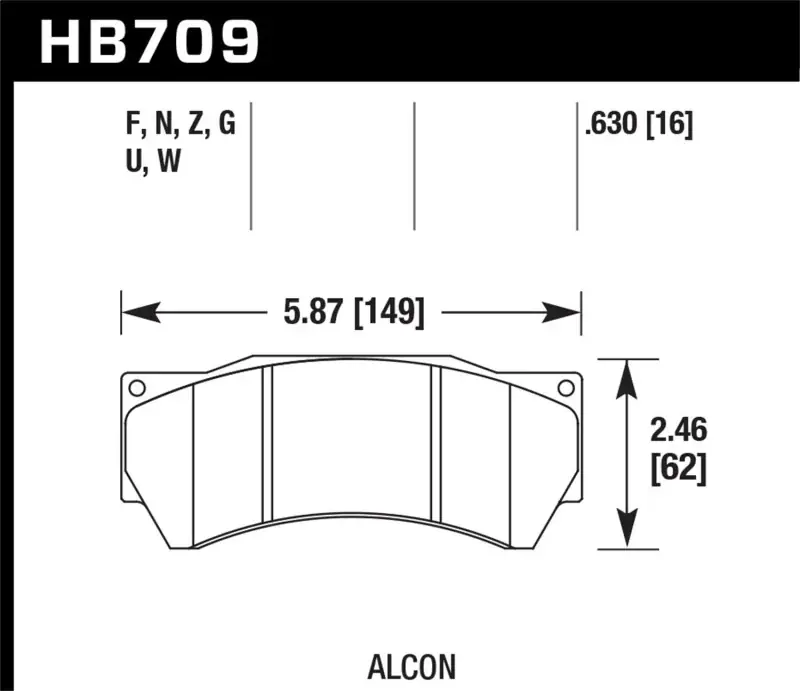 Shop Now Hawk Performance Alcon Mono 6, Model 4497 HPS Street Brake Pads — PMD Premier Motoring Development