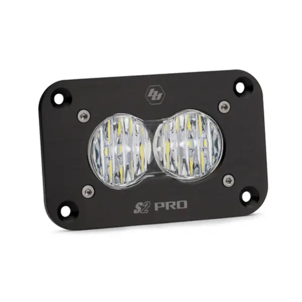 Hot Picks Baja Designs S2 Pro Flush Mount Wide Cornering Pattern LED Work Light - Clear