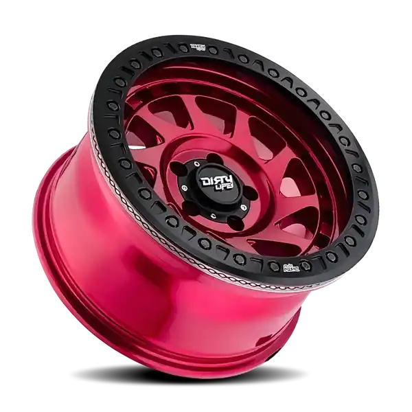 Dirty Life 9313 Enigma Race 17x9 / 5x127 BP / -12mm Offset / 78.1mm Hub Crimson Candy Red Wheel Best Choice