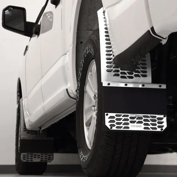 High Quality Putco 15-20 Ford F-150 - Set of 2 Mud Skins - Polished SS w/ Hex Shield